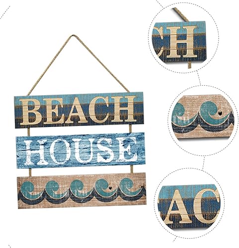 Zerodeko Panneau Bois Rétro Style Plage Pour Décoration Murale Ornement Suspendu Bienvenue Accessoire Décoratif Bois - Nail Gallerys