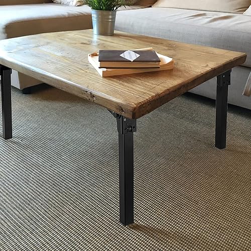 SUMNACON Lot de 4 pieds de table pliants en fer de 25 cm - Haute résistance - Pieds de table pliables - Pieds de table pour ordinateur portable - Pieds de rechange pour lit, armoire, armoire - Noir - Nail Gallerys