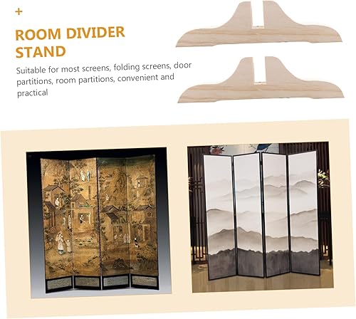 Yardenfun 2 Pièces Supports De Séparation De Pièce Supports De Cloison Support De Séparation De Maison Pinces De Séparation De Pièce Paravents Paravents Base De Séparation en Bois Base De - Nail Gallerys