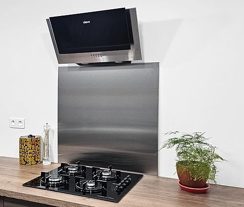 AluCouleur Fond de hotte/Crédence INOX Magnétique-13 Tailles- Hauteur 35 cm x (Longueur 30 cm) - Nail Gallerys