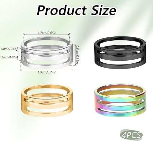 Lot de 4 outils d'ouverture et de fermeture d'anneaux ouverts pour la fabrication de bijoux, anneaux ouverts en acier inoxydable pour les fabricants de bijoux, les projets d'artisanat - Nail Gallerys