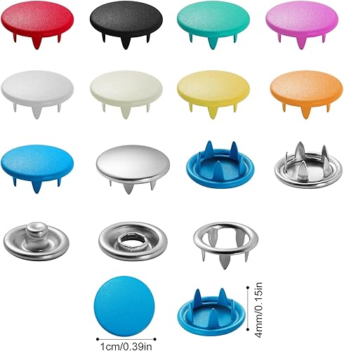 150 Set Button Fastener Kit, 9.5mm Bouton Pression Sans Couture, Pince à Pression Couture, Kit De Fixation Bouton Pression Avec Pince Pour Couture DIY Crafts Bavette Vêtements - Nail Gallerys