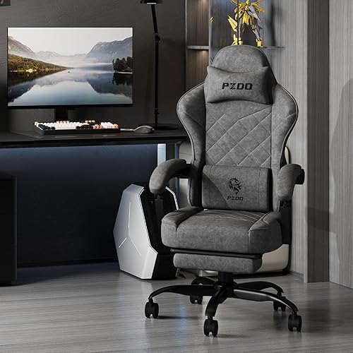 Meesus Chaise de jeu ergonomique pour adultes, chaise d'ordinateur avec repose-pieds, chaise de PC à dossier haut avec large coussin, chaises de jeu inclinables, 158,8 kg, adolescents, bleu - Nail Gallerys