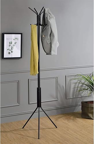 IDIMEX Porte-Manteaux Arist Portant pour vêtements sur Pied Hauteur 174 cm avec 8 Crochets, Meuble d'entrée en métal chromé - Nail Gallerys