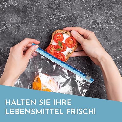 Vaily Lot de 14 sacs de congélation à fermeture éclair - 6 l - Grand kit de conservation des aliments - Nail Gallerys