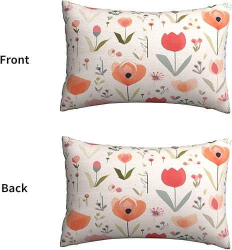 Housse Coussin 40x60cm Coussin Exterieur Impermeable Lot de 2 colorée Housse de Coussin, Fleur Coussin Decoratif Coussin Canapé, Coussins Décoratifs Housses Coussin pour Jardin Farmhouse Maison,R325 - Nail Gallerys