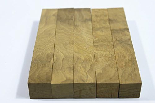 (5 vierges) Craftwood Doré Phoebe tournage du bois vierges en bois Bloc de stylos 20 mm x 20 mm x 127 mm - Nail Gallerys