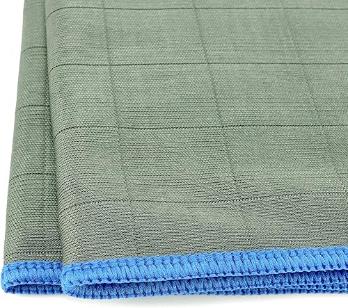 QWORK® 4X Chiffons en Microfibres de Carbone pour Vitres et Verres, Chiffon de Nettoyage Magique Épaissi, sans Traces, Absorbant, Doux, 400 GSM 50x40 cm - Nail Gallerys