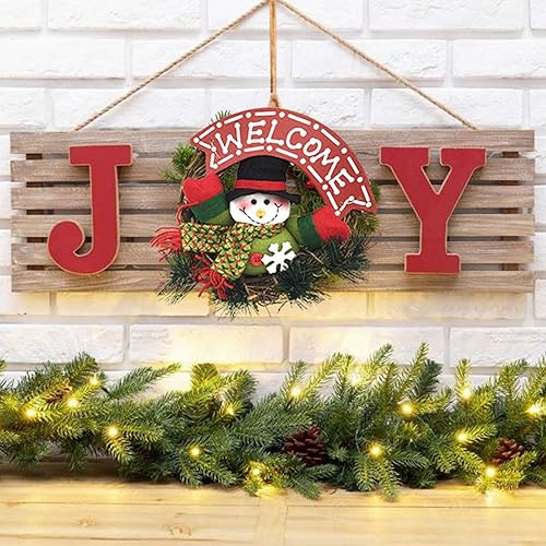 LAPONO Couronne de Noël Bonhomme Poupée Ornements Décoration de Noël Suspendue pour Sapin Guirlande de Noël pour la Porte d'entrée la Maison de Garland d'arbre de Noël Pendentif Mur fenêtre Décor - Nail Gallerys