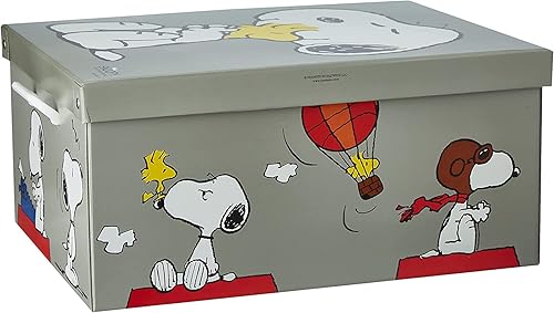 Lot de 2 boîtes de rangement en carton, avec couvercle, pour ranger, boîtes cadeau, 39x50x24 cm SNOOPY - Nail Gallerys