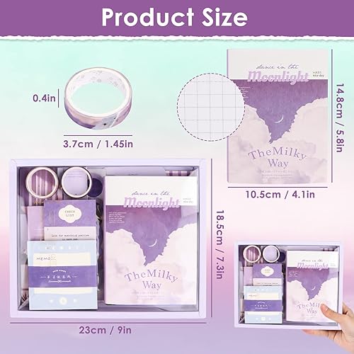 RUNEAY Kit de scrapbooking de 346 pièces, kit de scrapbooking vintage esthétique avec grille A6, autocollant, carte, étiquette, ruban Washi, pour adolescente, fille, enfant, femme, adulte, cadeau à - Nail Gallerys