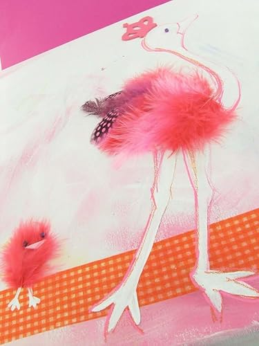 C' Top : Plumes Camaïeu Rose, 10cm, X50 - Nail Gallerys