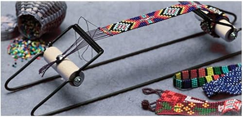 HEIBTENY Kit de métier à tisser en perles métalliques pour bijoux, bracelets, perles tressées, métiers à tisser, 22,6 x 12 x 3 cm - Nail Gallerys