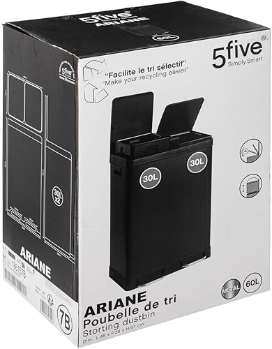 5 five simply smart Poub tri 30l+30l Noir Ariane - Nail Gallerys