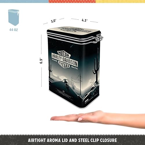 Nostalgic-Art Boîte à café rétro, Harley-Davidson – Different – Idée de Cadeau pour Fans de Moto, avec Couvercle aromatique, Design Vintage, 1,3 l - Nail Gallerys