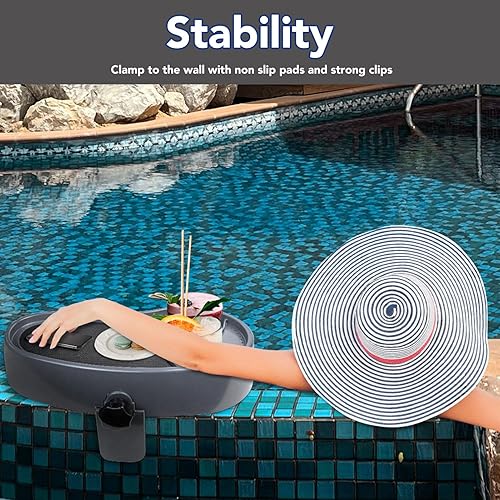 Plateau de Bain à Remous, Plateau de Service de Bain à Remous Réglable avec Support de Verre Antidérapant Plateau de Service de Bain à Remous pour Livres de Boissons Nourriture - Nail Gallerys