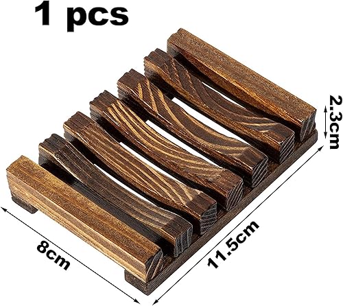 1Pc Porte-Savon en Bois, Porte-savons Artisanat, Égouttoir à Savon Utilisé dans Les Salles de Bains, Les Cuisines, etc, Peut Étre Placé des Deux Côtés (11.5 cm * 8 cm) - Nail Gallerys