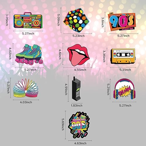 Lot de 32 décorations de fête, 90 tourbillons à suspendre, serpentins, fournitures de fête rétro des années 90, décoration de plafond, décoration de fête, décoration de fête, pour anniversaire, - Nail Gallerys