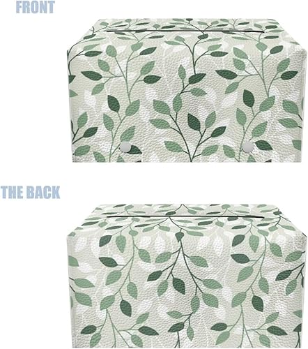 NETILGEN Boîte à mouchoirs rectangulaire en cuir synthétique avec ceinture inférieure pour cuisine, salle de bain, bureau à domicile, marbre bleu foncé doré - Nail Gallerys