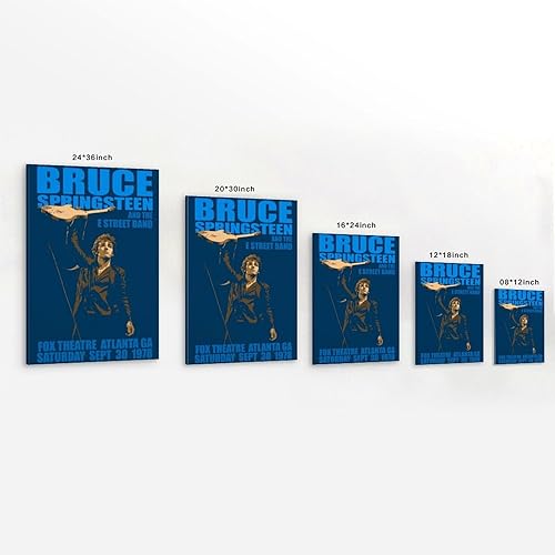 LNSXYSCQ Bruce Springsteen Album de musique de la série des chanteurs populaires, poster sur toile, décoration murale, peinture pour chambre à coucher, 60 x 90 cm, sans cadre - Nail Gallerys