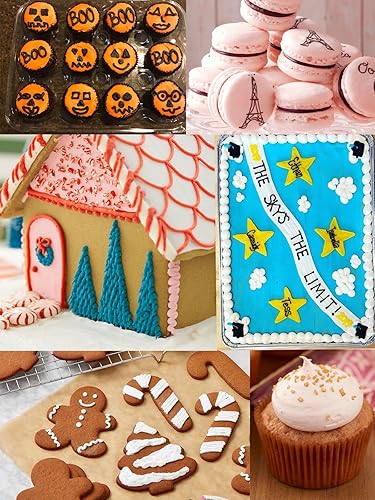 Ensemble de douilles rondes avec coupleur - Douilles de glaçage en acier inoxydable uni en 6 tailles pour macarons, écriture, glaçage royal, biscuits et décoration de gâteaux - Nail Gallerys