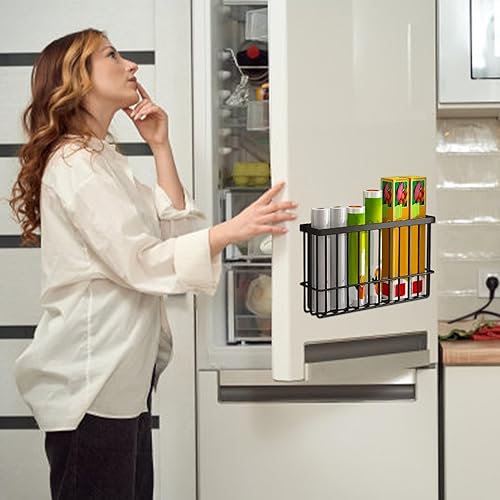 Aufquwk Étagère Magnétique Pour Réfrigérateur, Support Aimanté Pour Frigo, Panier De Rangement Multifonction Pour Buanderie Placard Et Porte - Nail Gallerys