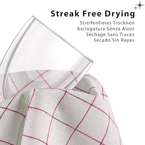 SAMMARA 10 x Torchons de Cuisine 50 x 70 cm | Tissu en Coton de Qualité | Très Absorbant et Facilement Lavable | Utilisation Polyvalente et Couleurs Différentes | (Rouge) - Nail Gallerys