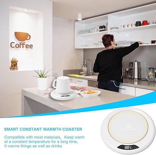 Chauffe Tasse électrique avec 3 réglages de température, USB Chauffe-Boissons, Chauffe-Tasse électrique, Chauffe-café Intelligent avec arrêt Automatique pour thé, café, Lait au Bureau et à la Maison - Nail Gallerys