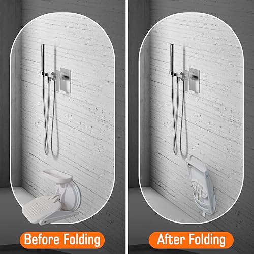 Repose Pieds Douche,Salle de Bains Repose-Pieds avec Ventouse Puissante,sans Perçage,Antidérapante Repose Pied pour Rasage,Repose-Pédicure Jambes pour l'utilisation à la Maison Hôtel - Nail Gallerys