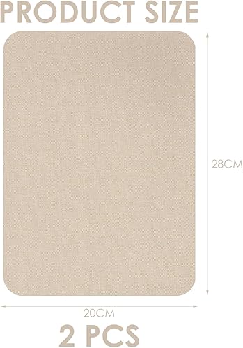Lot de 2 Accessoires de Réparation de Tissu - Kit pour Toile et Lin, Patch Autocollant Rectangulaire pour Canapé, Meubles, Tente (Beige) - Nail Gallerys