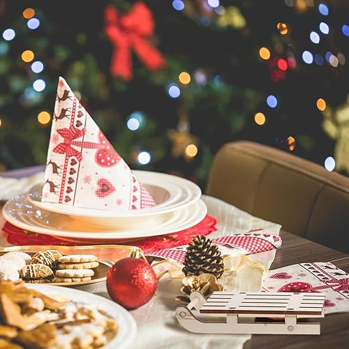 Operitacx 9 Pièces Ornements De Traîneau De Noël Miniature Traîneaux en Bois Inachevés Modèle Mini Traîneaux De Table De Ski Noël Arbre De Décoration Suspendue - Nail Gallerys