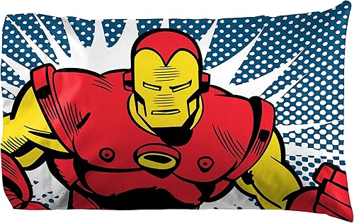 Jay Franco Marvel Comics Equipe de Choc Taie d'oreiller réversibles Enfant 50x70 cm, 100% Coton - Nail Gallerys