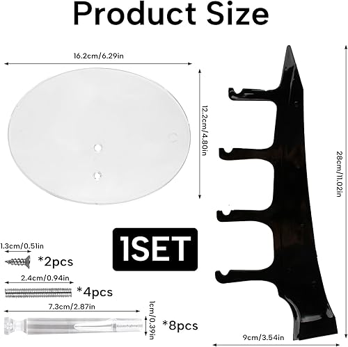 Support à lunettes pouvant contenir 4 lunettes, support pour lunettes de soleil, support pour plusieurs lunettes, noir, largeur 16,3 x 12,3 cm, cadre de rangement et présentation - Nail Gallerys