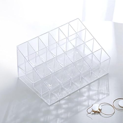 Organisateur de rouge à lèvres acrylique - Support de rangement transparent, support de maquillage robuste | Étagère d'affichage de rouge à lèvres transparente peu encombrante - Nail Gallerys