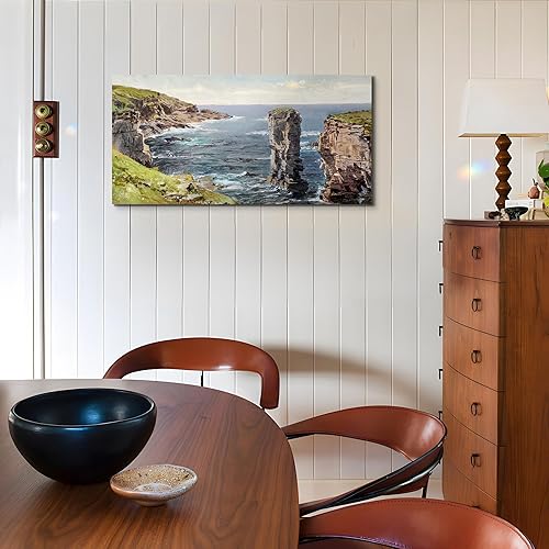 hyidecorart Cadre Decoration Murale Grand, Vintage Impression sur Toile, 50x100 cm Tableau Decoration Murale Chambre Port au Coucher du Soleil, Voilier Paysage Décoration de Salon Salle de Bain - Nail Gallerys