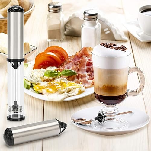 HEIBTENY Mousseur à lait électrique, baguette de mousseur à lait électrique, mini mixeur à boissons, fouet à café pour latte, thé matcha, cappuccino - Nail Gallerys