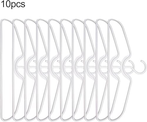 Lot de 10 cintres antidérapants à col court pour manteaux, chemises, placards, garde-robes, costumes, vestes, pantalons - Nail Gallerys
