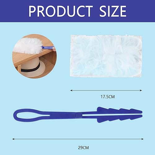 50 pcs Recharges de Plumeaux Jetables Compatibles avec Swiffer Dusters 180 Handle Dusters Recharges pour Plumeau Tête de Remplacement en Vrac avec 1 Poignée Supplémentaire Non Parfumé - Nail Gallerys