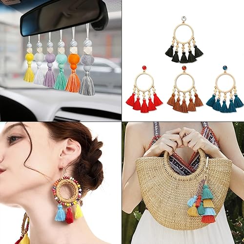 Lot de 100 mini pompons de 5 cm - Pompons colorés - Marque-page - Pour bricolage, artisanat, bijoux, boucles d'oreilles, bracelets, porte-clés - Nail Gallerys