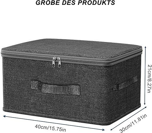 JASFLY Boîte de rangement pliable verrouillable avec couvercle - Organiseur pour armoire de chambre à coucher - Étagère (40 x 30 x 21 cm) - Nail Gallerys