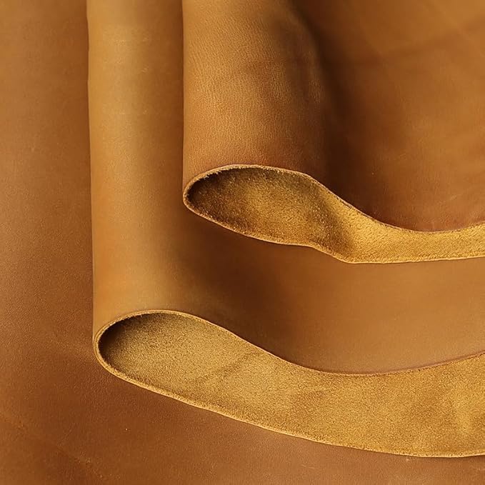 WEIDU Cuir véritable 2.0mm Cuir de Cheval Fou Peau de Vache première Couche matériel Cuir Artisanat Bricolage Marron Clair - Nail Gallerys