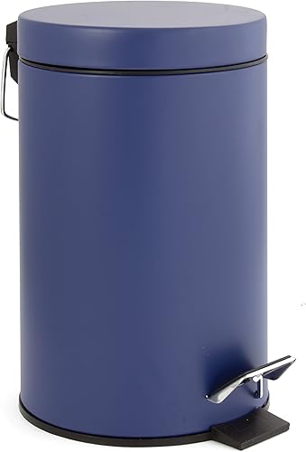 GELCO Design 709756 Poubelle A Pedale 3L, Métal, Noir, 22,5 x 17 x 26 cm - Nail Gallerys