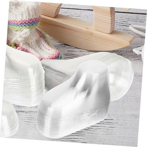 FONDOTIN 50 Pièces Modèle De Pied De Bébé Présentoirs De Chaussures pour Tout-Petits Présentoir à Chaussures pour Tout-Petits Support D'affichage De Chaussures pour Bébés Transparent PVC - Nail Gallerys