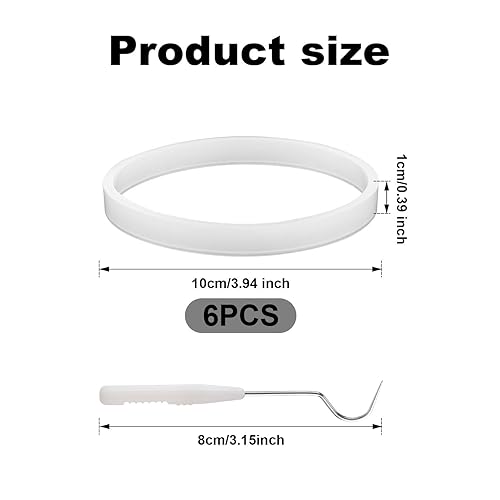 6 pièces Bague d'Étanchéité, Joints pour Mixeur Nutri Ninja, 10cm Joints Toriques en Silicone Rechange avec Crochet pour Extracteur Ninja Auto-iQ Pro CT680 BL456-30 BL480 BL681A BL682 BL640 - Nail Gallerys