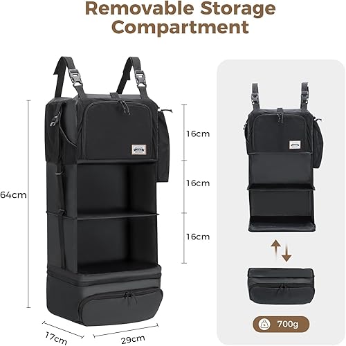 Lekespring Organiseur suspendu portable avec 4 compartiments, organiseur de penderie, organisateur de bagages, cubes de rangement suspendus avec compartiment amovible, convient pour chambre à coucher - Nail Gallerys