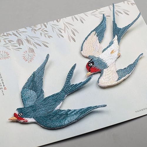 Yayatty Oiseau Patchs Brodés Décoratifs, 8 PCS Oiseau Ecussons Thermocollants Patch Thermocollant Ecusson à Coudre Patch Applique pour Vêtement T-Shirt Jeans Veste Taille unique - Nail Gallerys