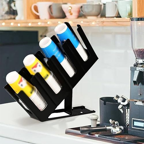 Porte-gobelet et couvercle, distributeur de tasse et couvercle commercial, organisateur de tasse à café, porte-gobelet en papier - Nail Gallerys