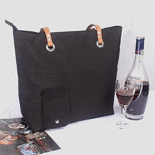Générique Wine Tote with Drink Dispenser | Portable Wine Dispensing Tote | Beach Wine Tote Bag with Insulated Compartment | Tote Shoulder Bag for Beach, Travel, Picnic, Camping, for Wine Lovers - Nail Gallerys