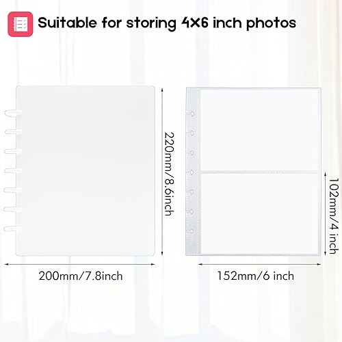 Album photo de 15 x 10 cm, 80 pochettes, couverture rigide, mini capacité – Album photos pour famille, anniversaire de mariage, vacances prénatales (blanc) - Nail Gallerys