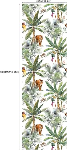 Dostear Frise Papier Peints Salon Film Autocollant Vinyle Adhesif Meuble Collant Decoratif Mural Decoration Cuisine fleurs roses peintes à la main 45cm X 300cm - Nail Gallerys